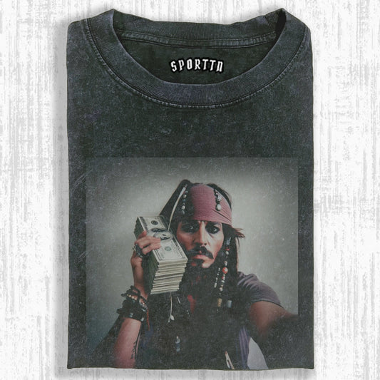 WASHED COTTON PIRATES OF THE CARIBBEAN T-SHIRT