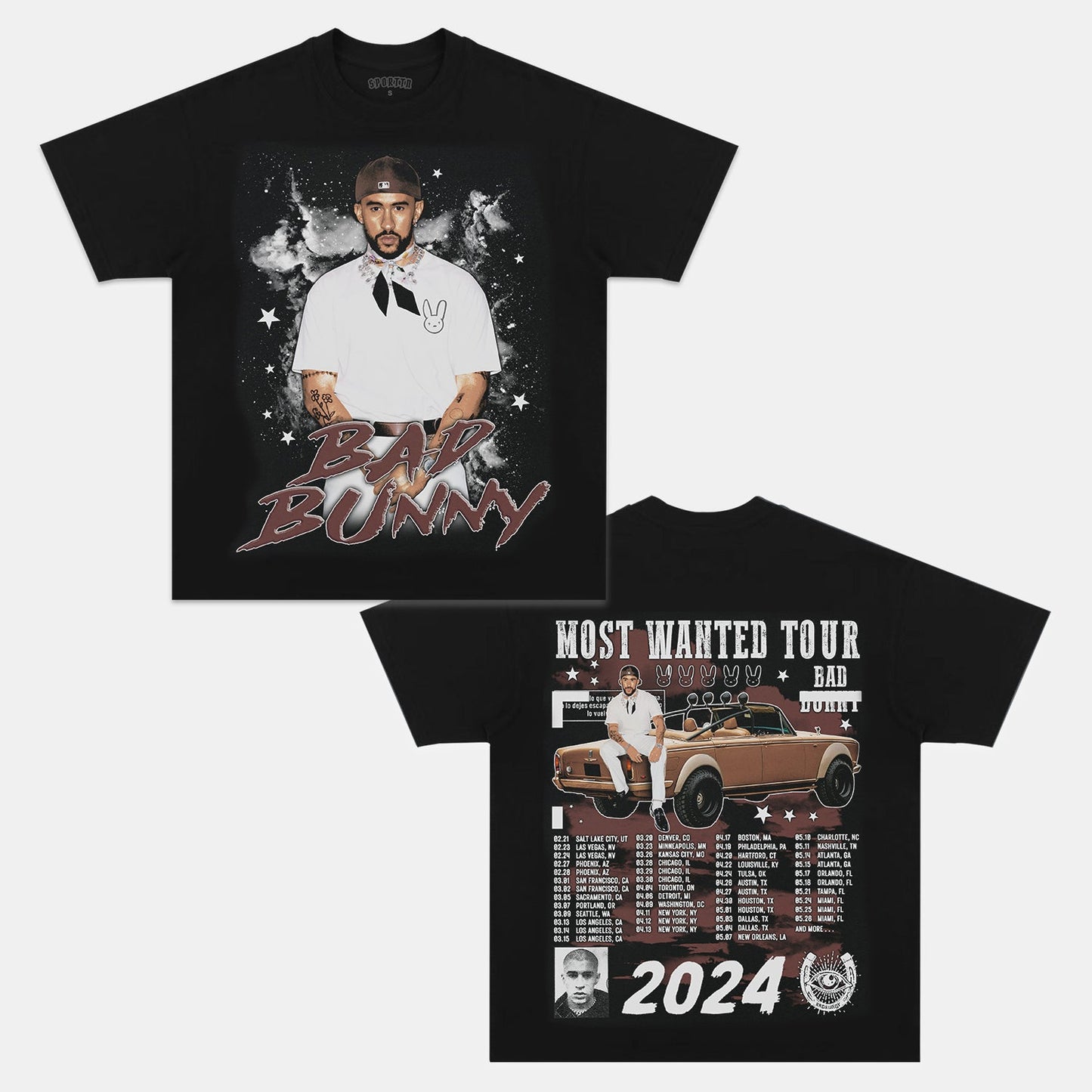 BAD BUNNY MOST WANTED TOUR V2 TEE