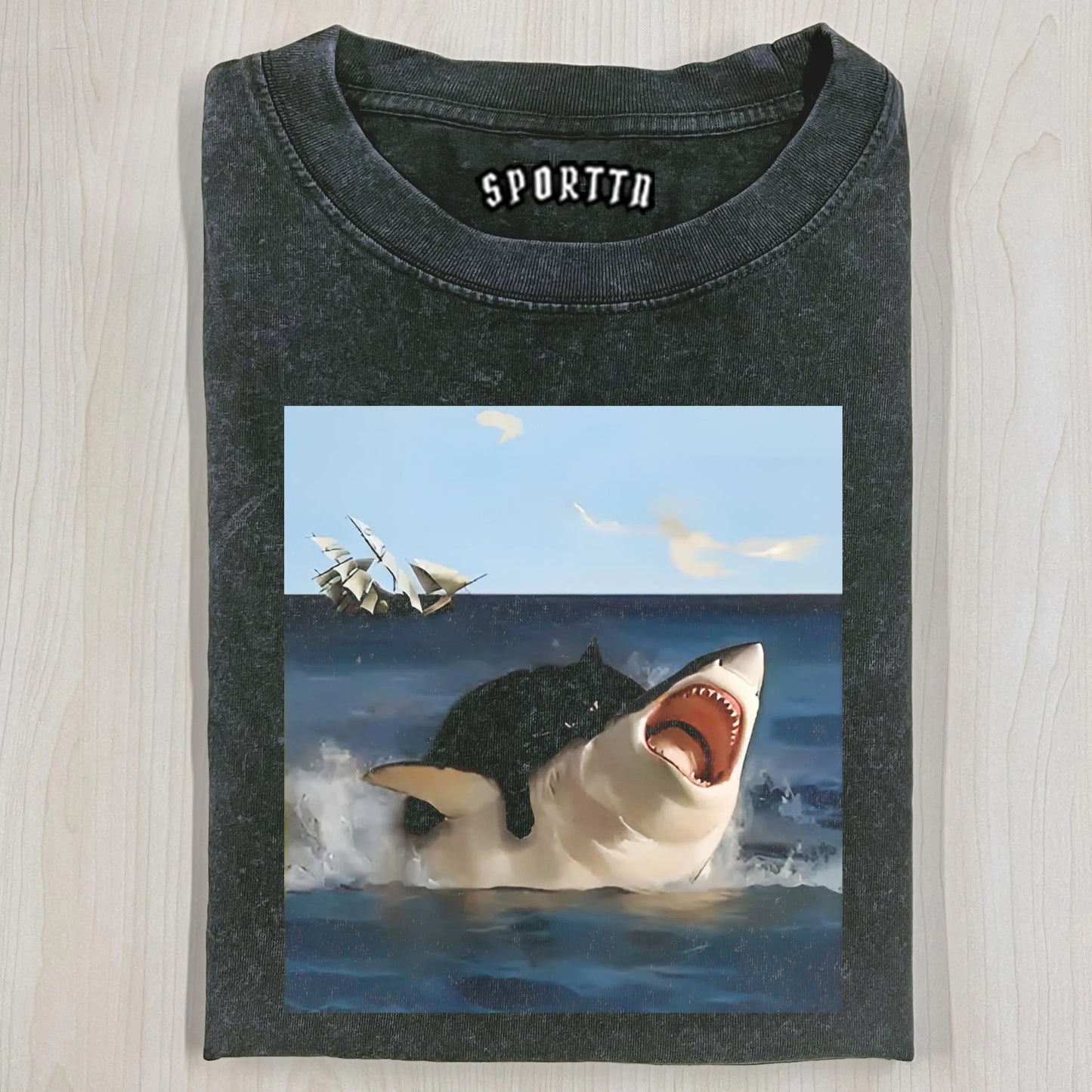 FAT CAT VS. SHARK  T-SHIRT