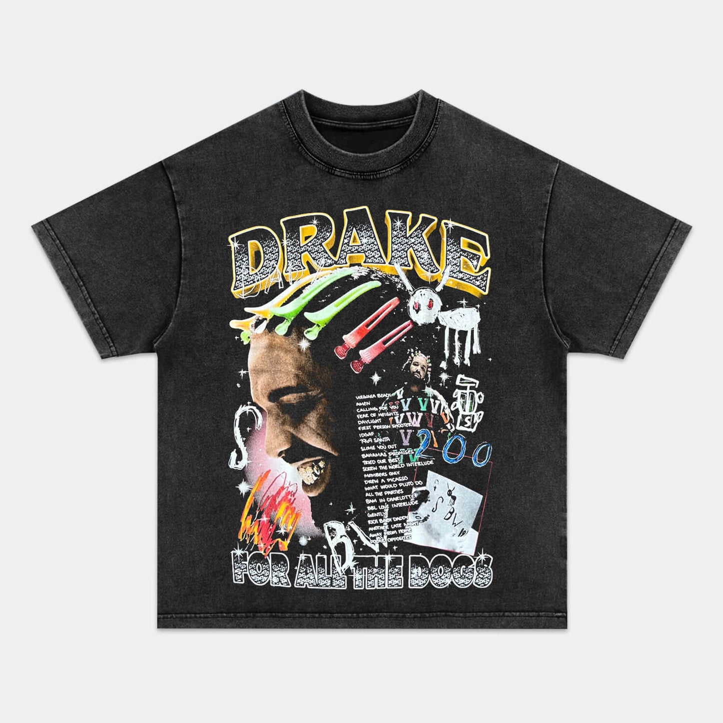 Drake For All My Dogs Bling Graphic Tee